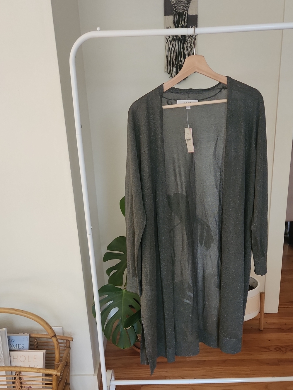 NWT LOFT Sparkle Long Cardigan Sweater
